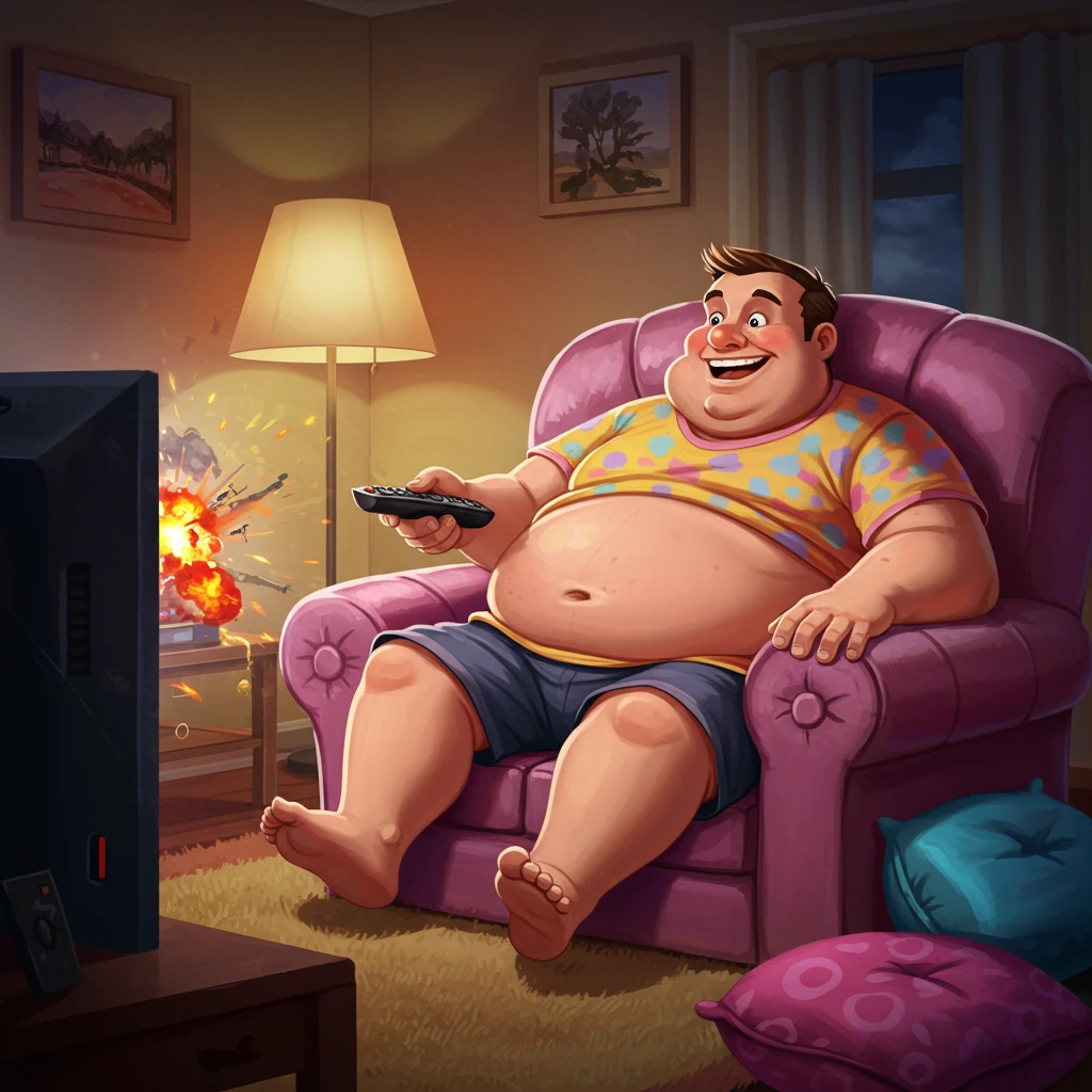 Watching tv created on Craiyon