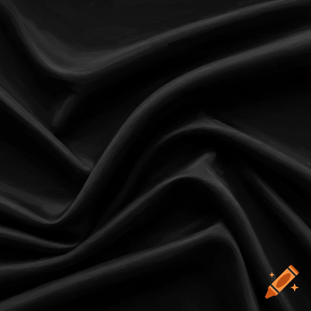 Textured background of crumpled black fabric