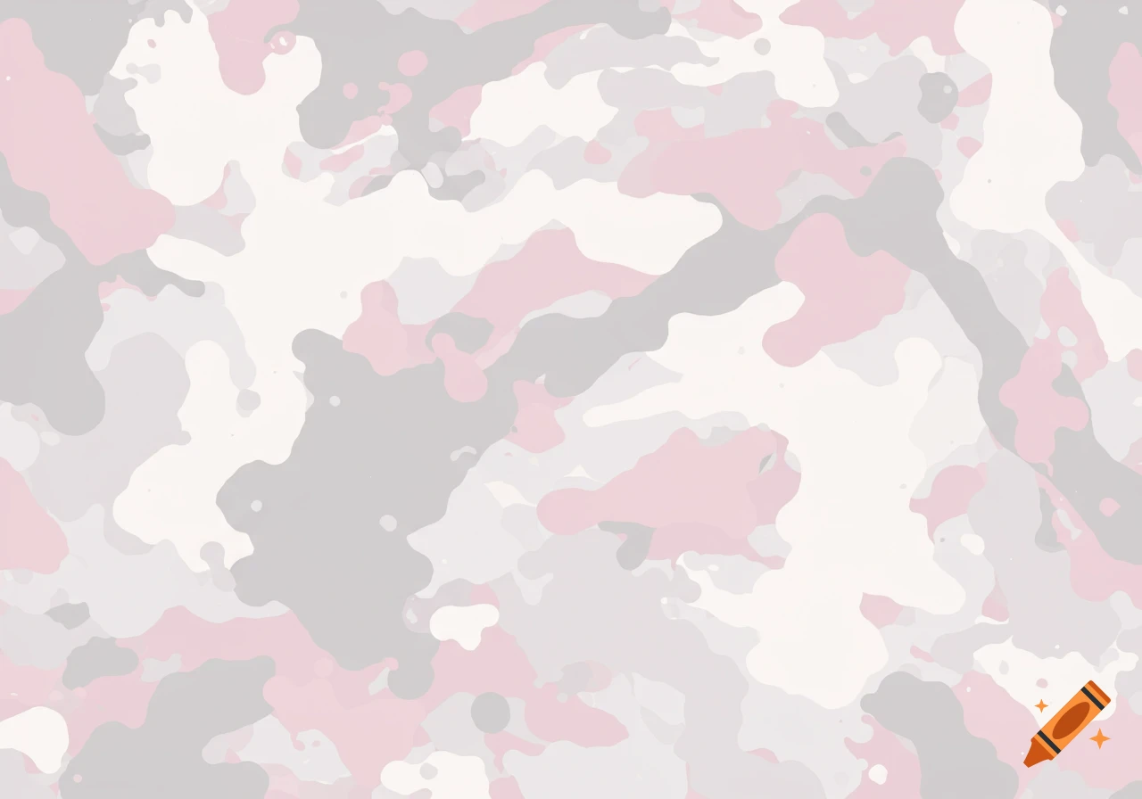 A gray, white, and pink camouflage pattern.