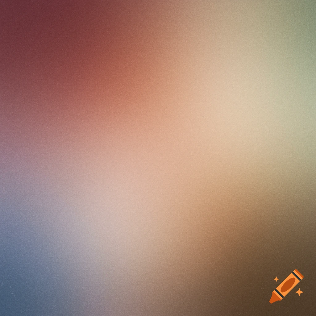 A grainy abstract gradient background with muted colors blending from blue/purple to red/pink, then orange/yellow/brown, and green.