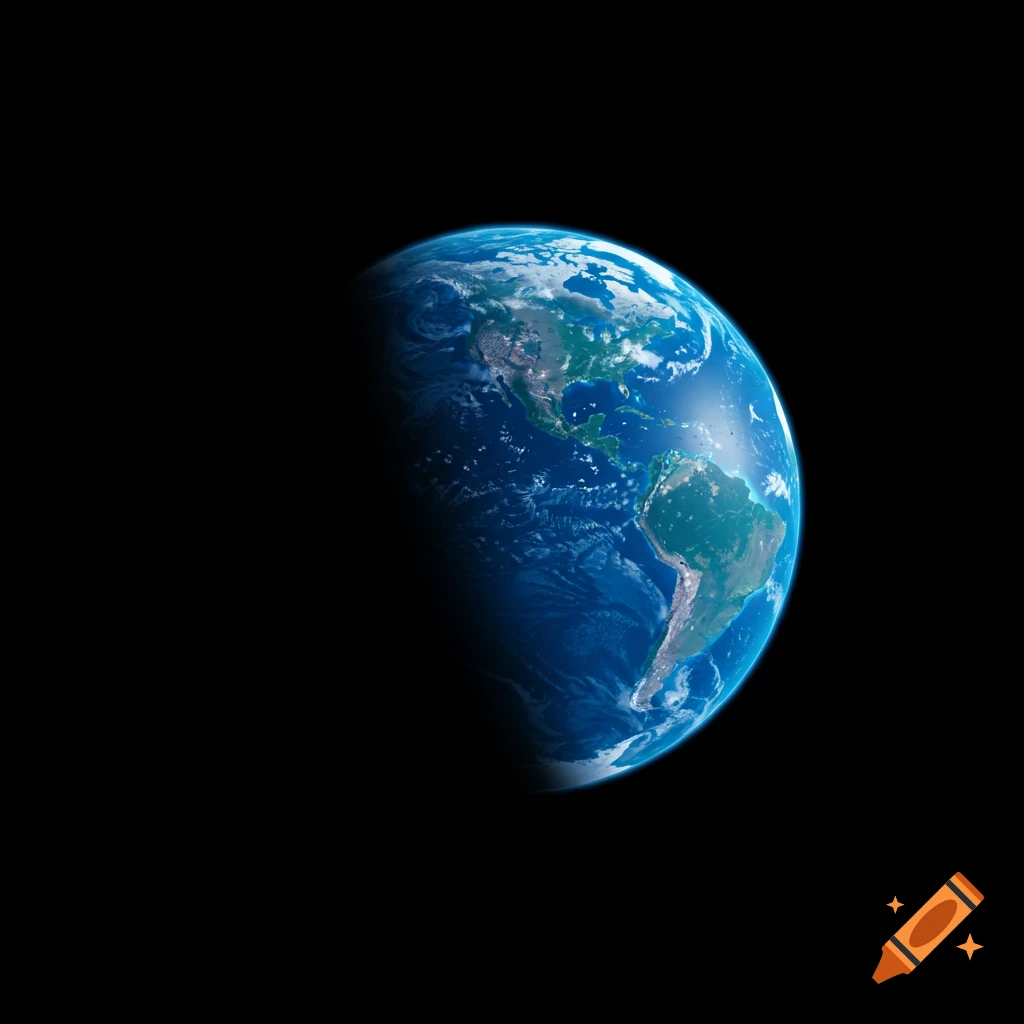 View of Earth from space, showing North and South America