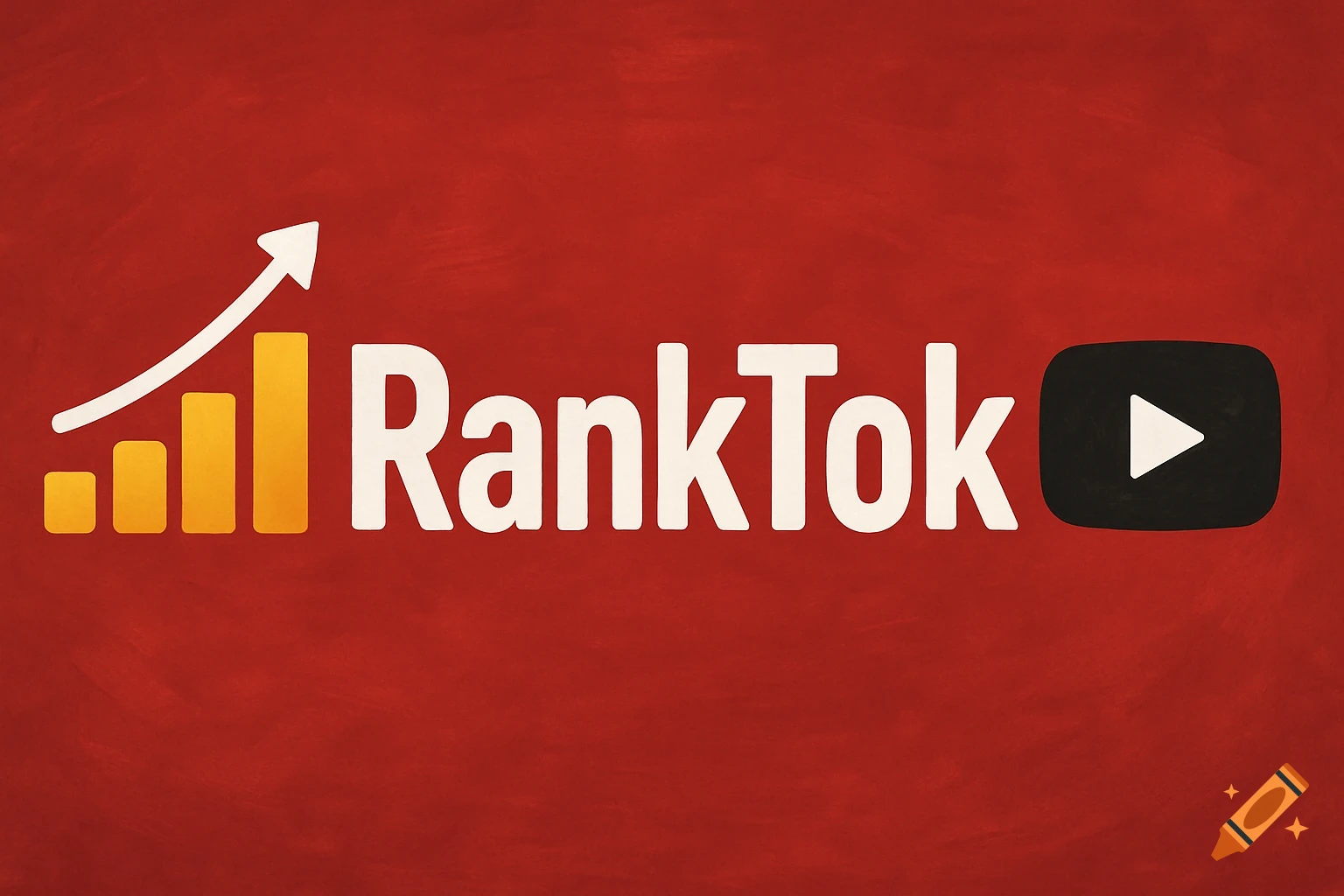 RankTok logo banner with growing graph and YouTube symbol on red background