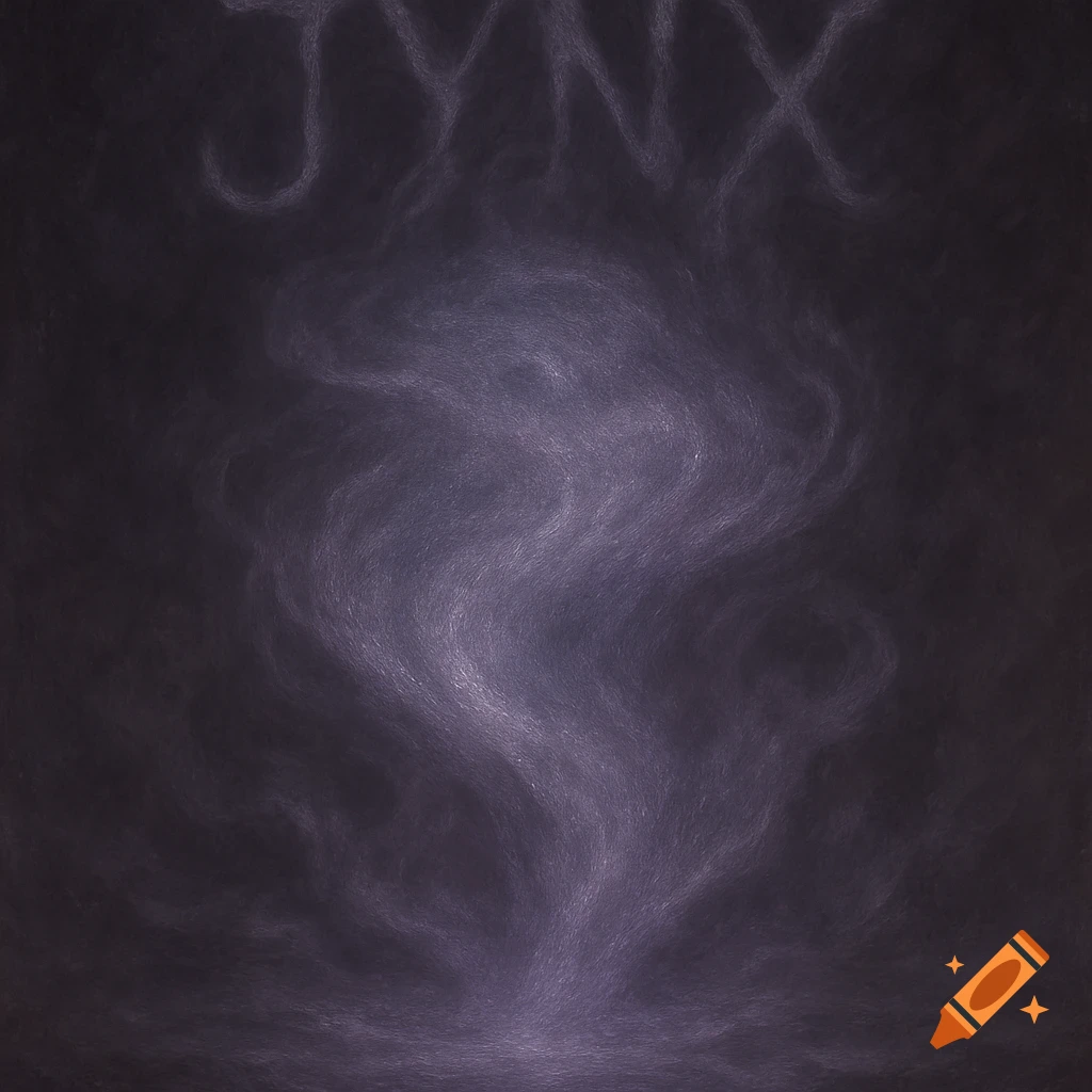 Abstract image of swirling smoke with distorted text at the top.