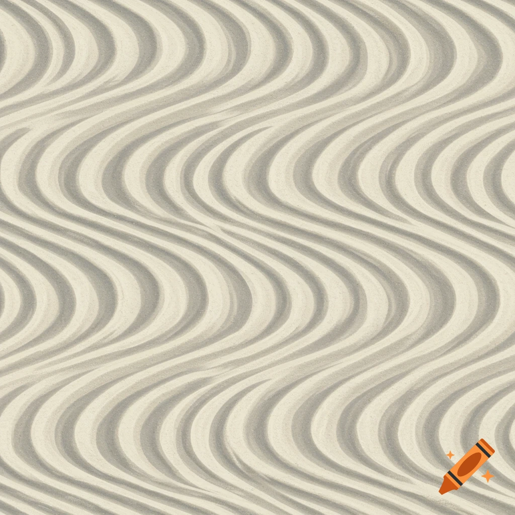Texture of waves in raked sand