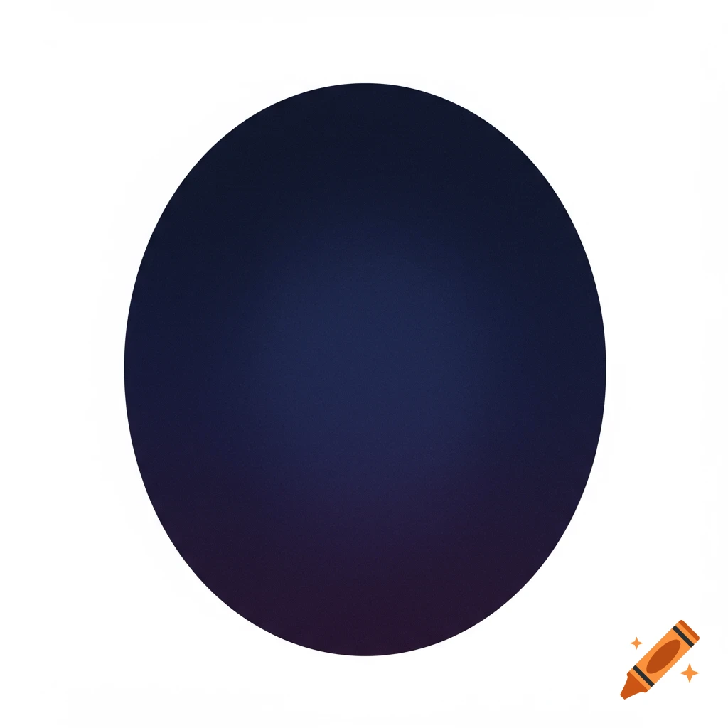 A dark blue to purple shaded circle on a white background.