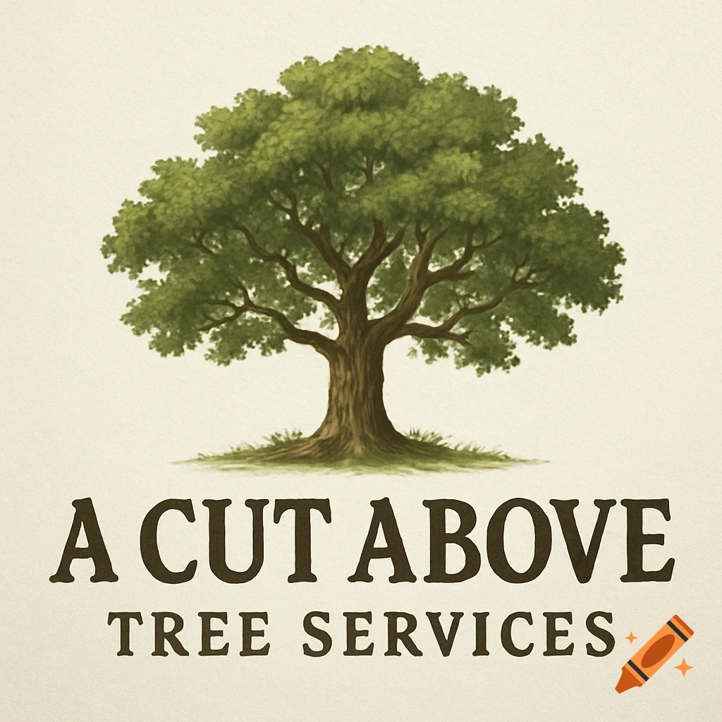 Logo of a tree above the text 'A CUT ABOVE TREE SERVICES'