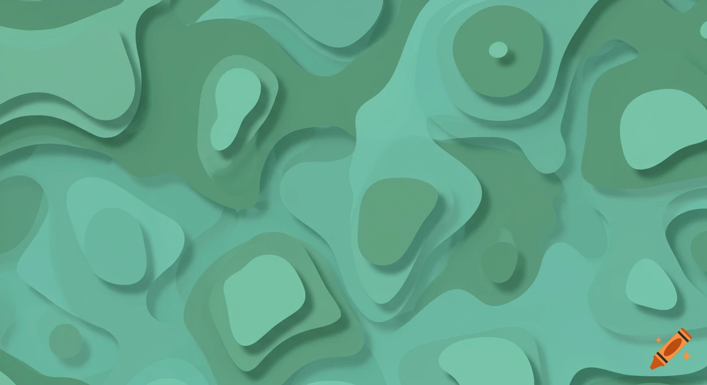 Abstract background with smooth, undulating layers in shades of green.