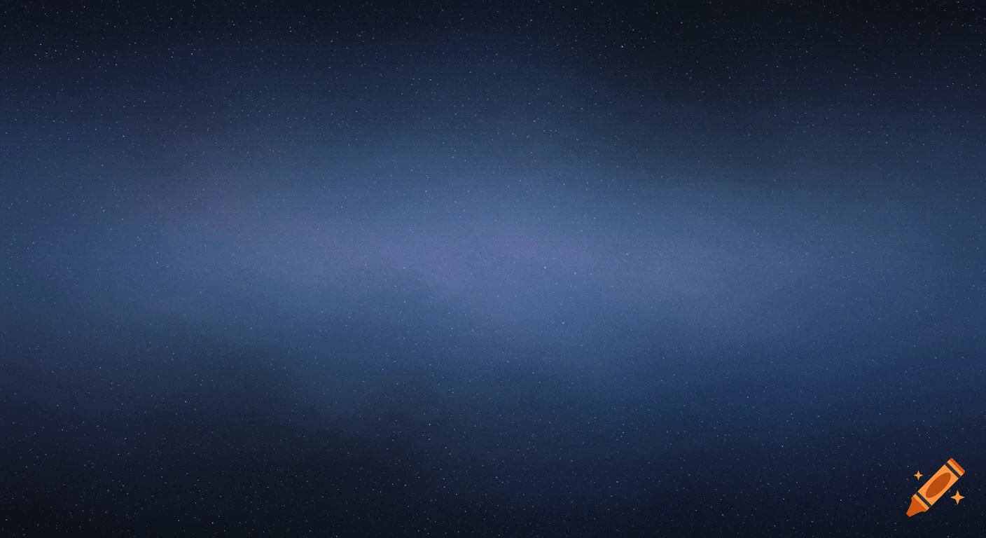 A dark blue night sky filled with stars and a soft light gradient.