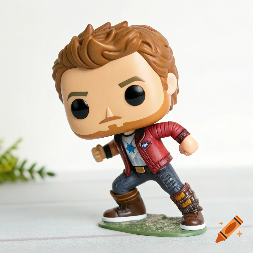 A Funko Pop figure of Chris Pratt as Star-Lord.