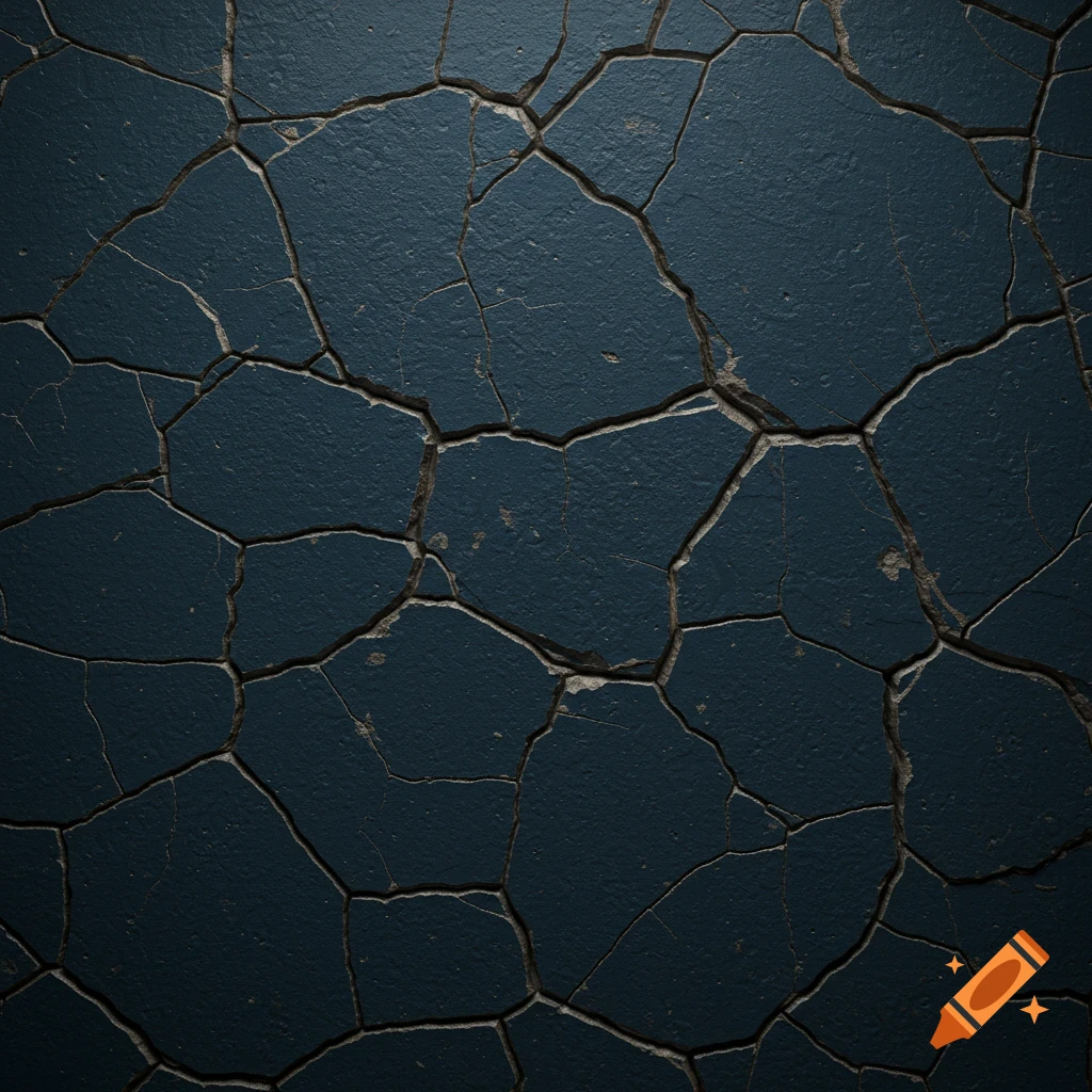 Dark blue surface with irregular cracks
