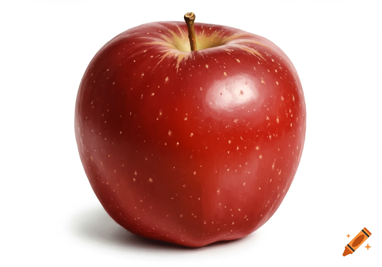 A single red apple.