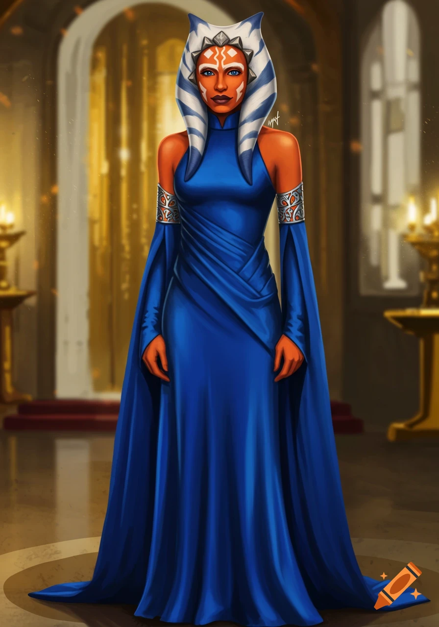 ahsoka tano blue dress The Mandalorian Ahsoka Tano Cosplay Costume