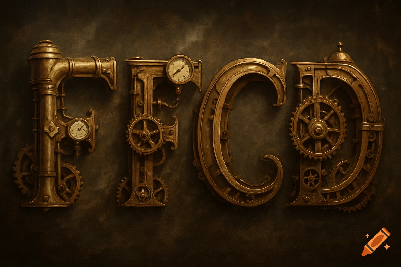 Steampunk style letters FFCD