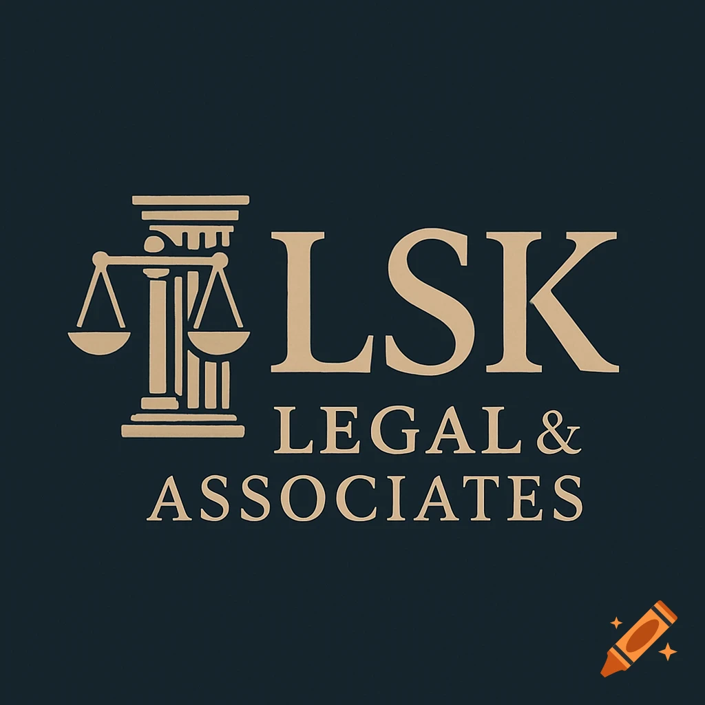 Logo for LSK Legal & Associates with scales of justice symbol