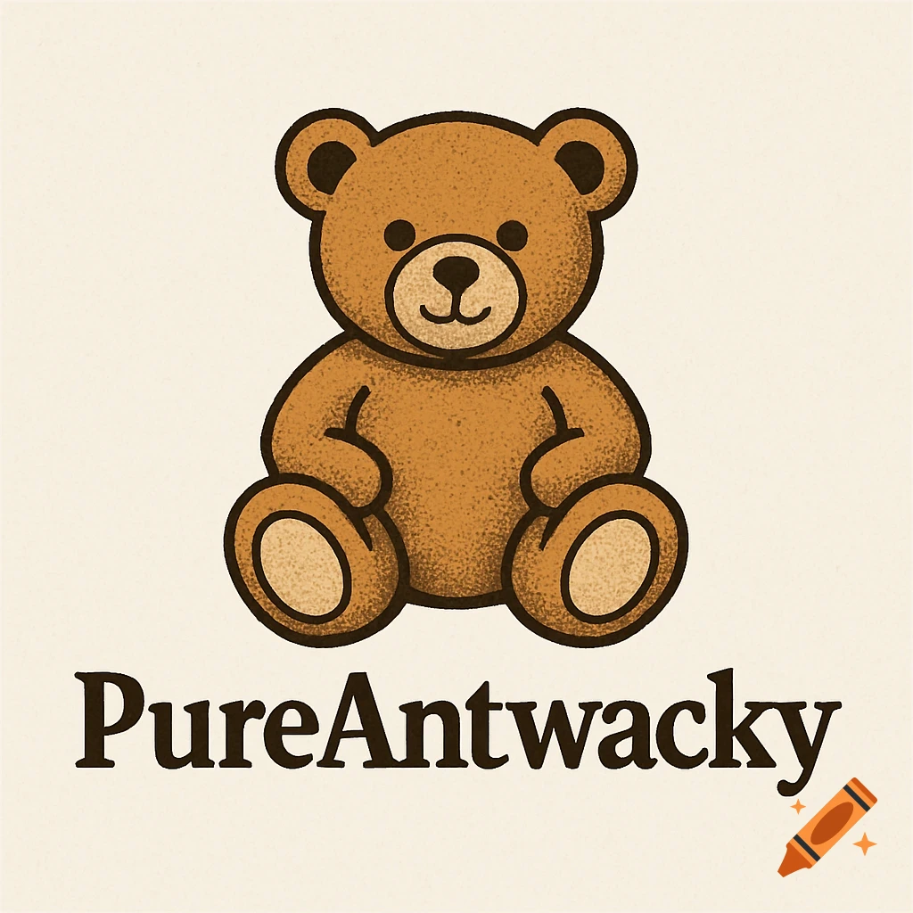 A stylized logo of a teddy bear sitting above the text PureAntwacky