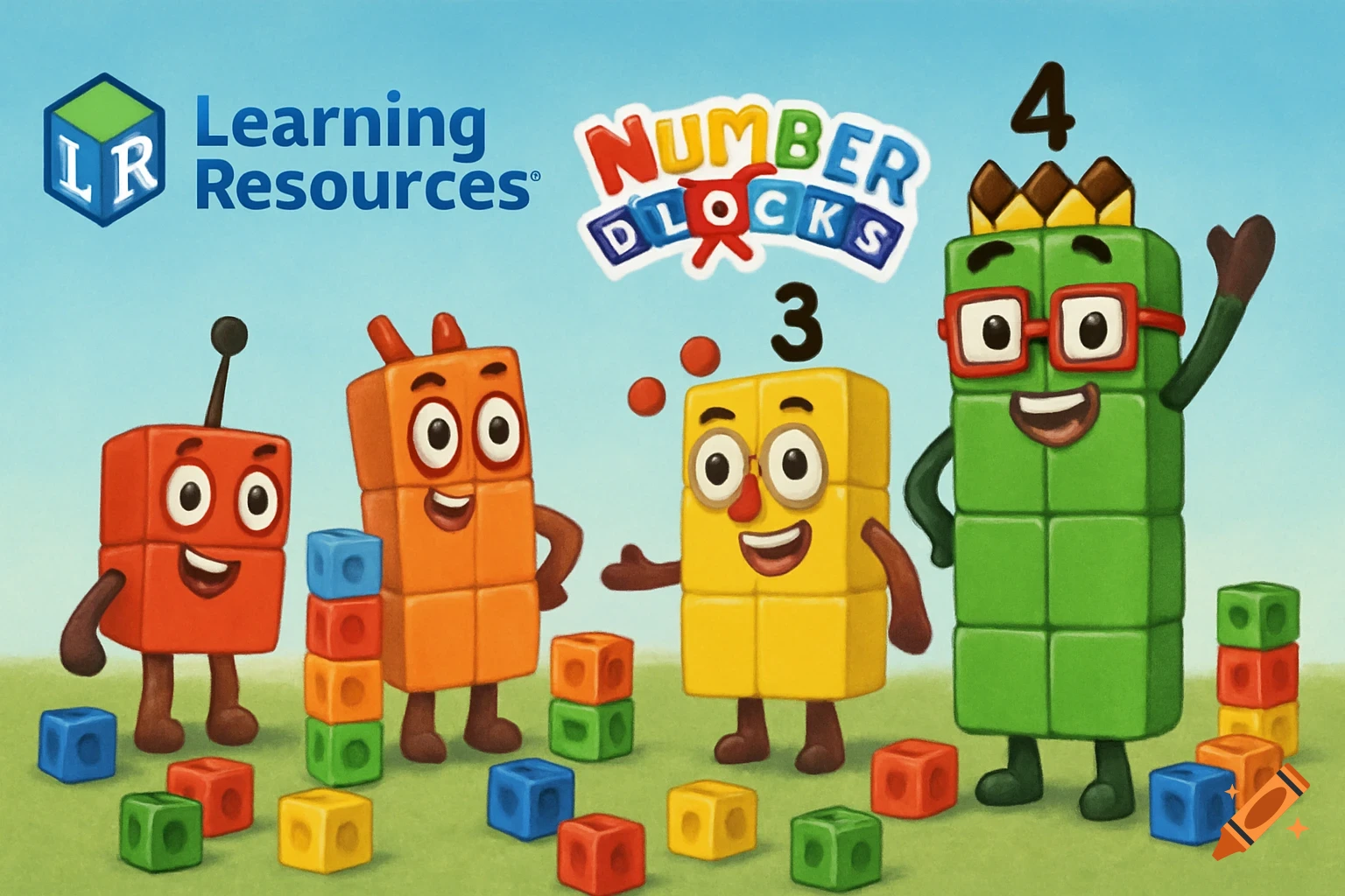 Learning Resources Numberblocks cartoon characters stand with colorful ...