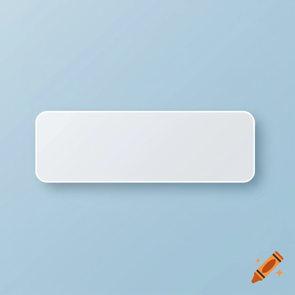 A white rounded rectangle button on a light blue background on Craiyon