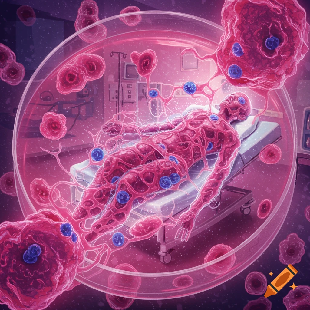 Figure transforming into cells inside a petri dish