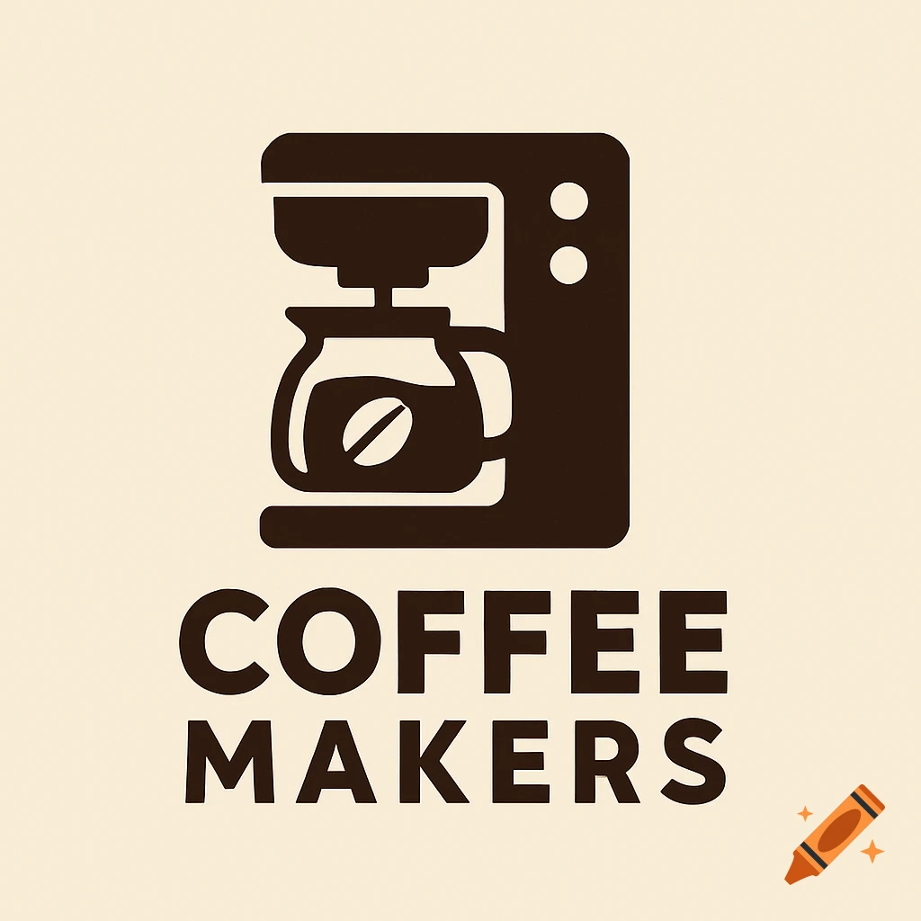 Logo icon of a coffee maker with the text 'COFFEE MAKERS'.