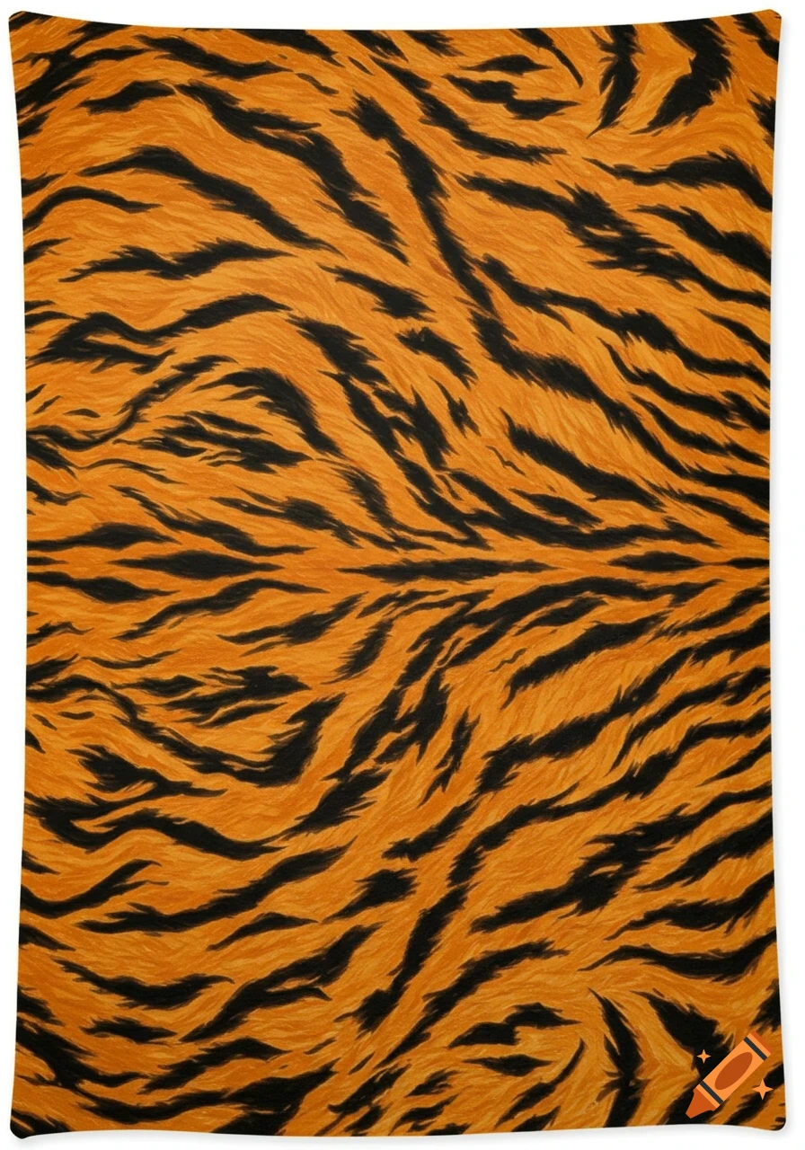Close-up of orange and black tiger fur texture