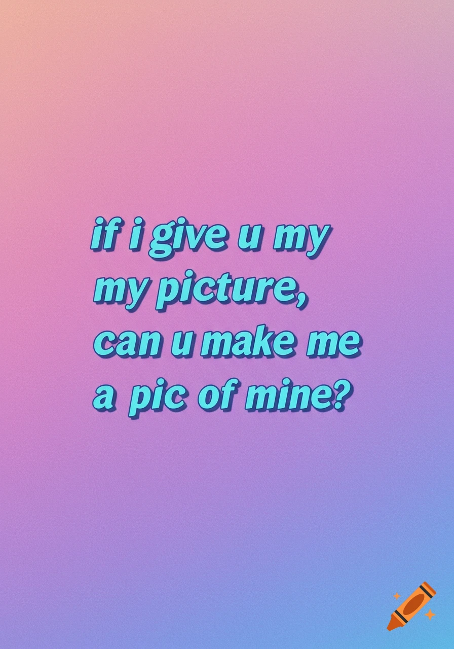 Text quote on a pink, purple, and blue gradient background.