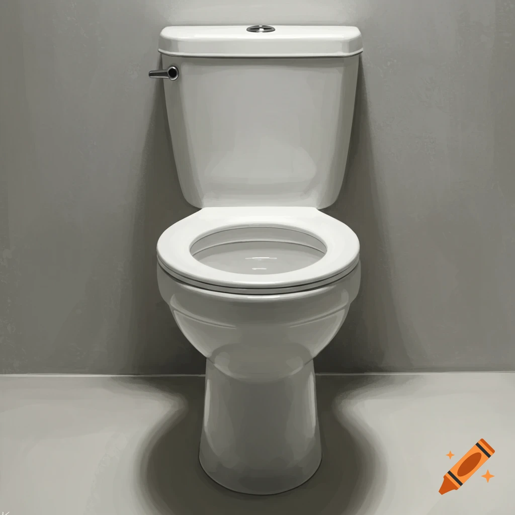 A white toilet in a bathroom.