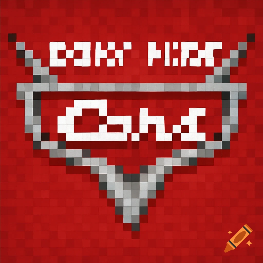 Pixel art rendering of the Pixar Cars movie logo.