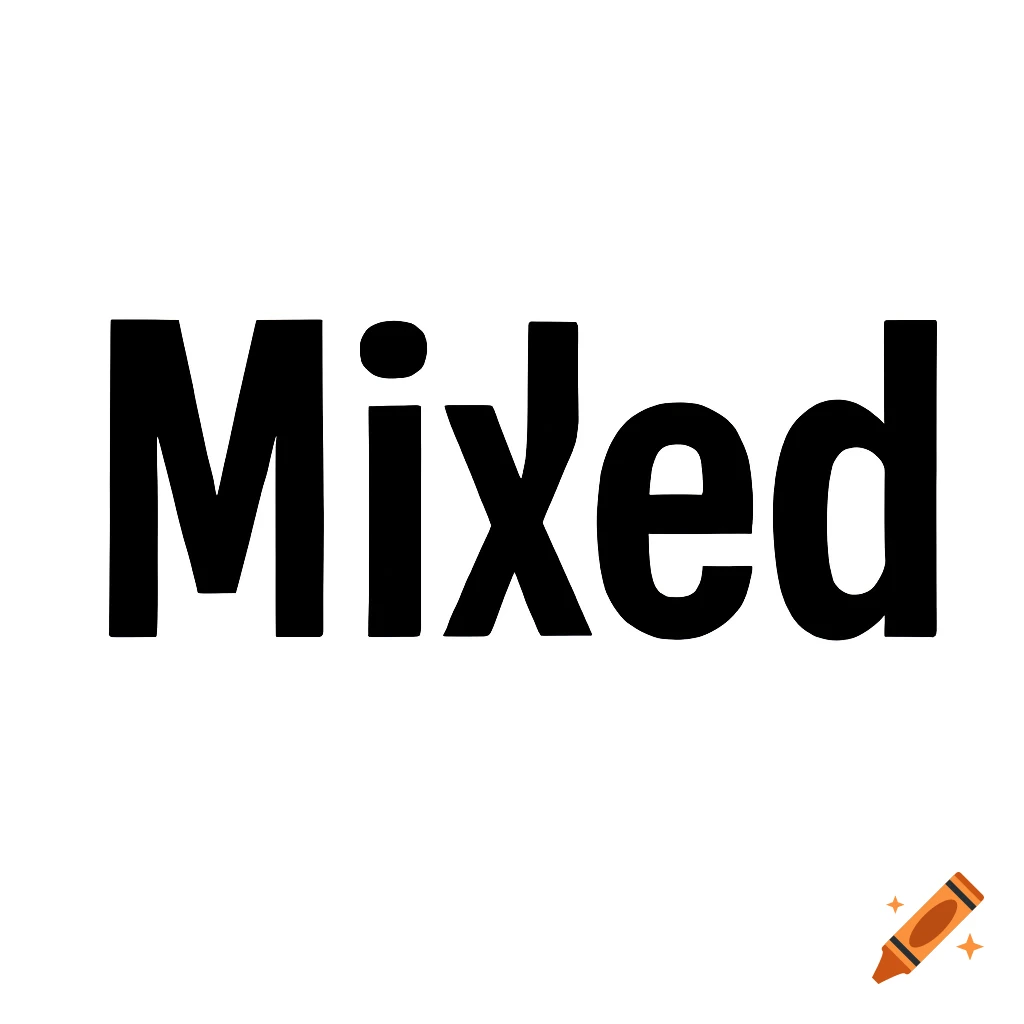 The word 'Mixed' in black text on a white background, with the 'i' rendered upside down.