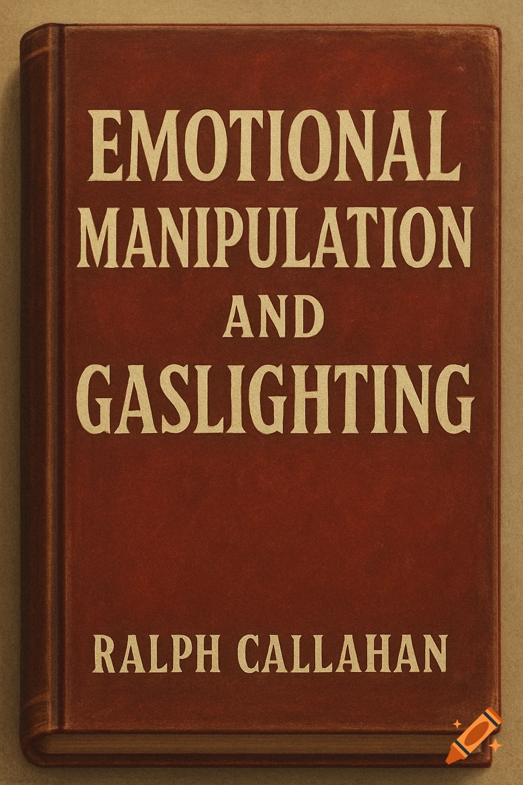 A dark red-brown book titled 'Emotional Manipulation and Gaslighting' by Ralph Callahan.