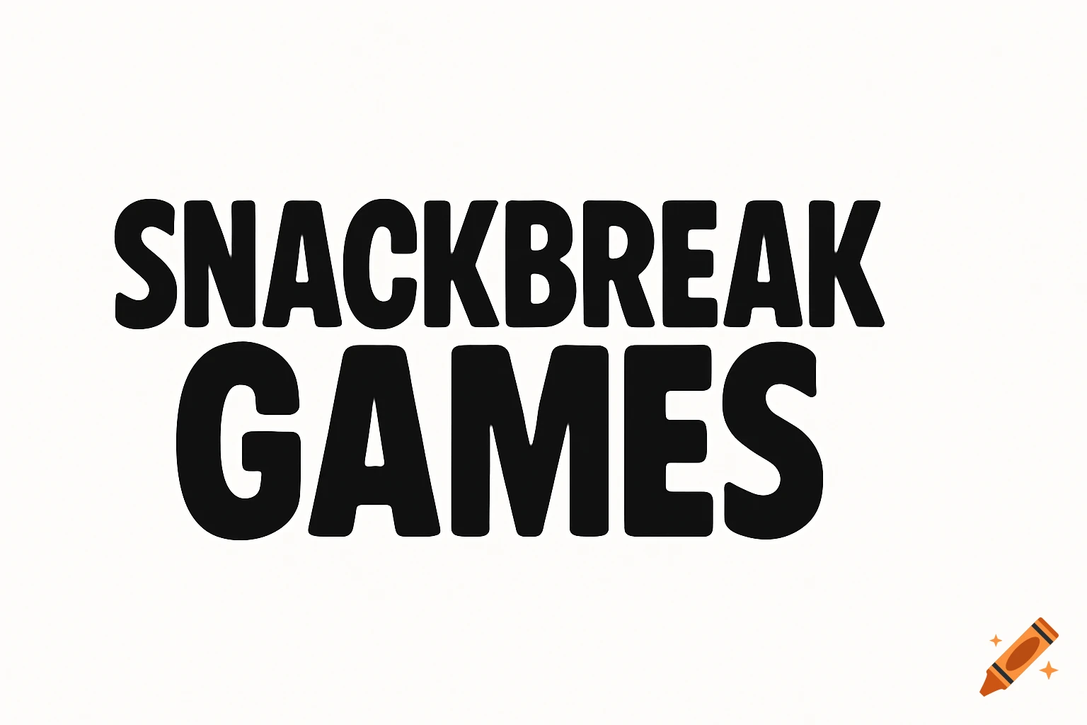 Black text 'SNACKBREAK GAMES' on a white background.