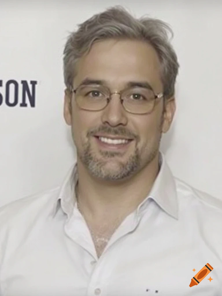 A man with gray hair and a beard, wearing glasses and a white collared shirt, smiles at the camera.