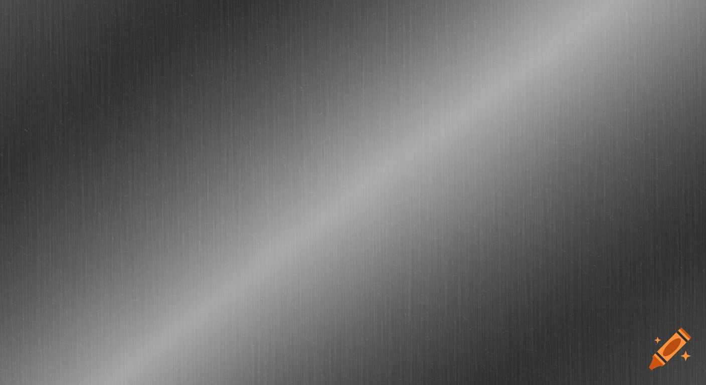 Brushed dark gray metallic texture with a diagonal light reflection.