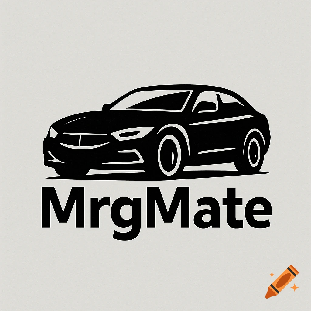 A black car logo with the text 'MrgMate'.