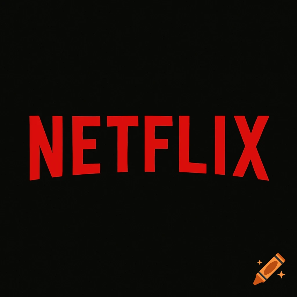 The red Netflix logo on a black background.