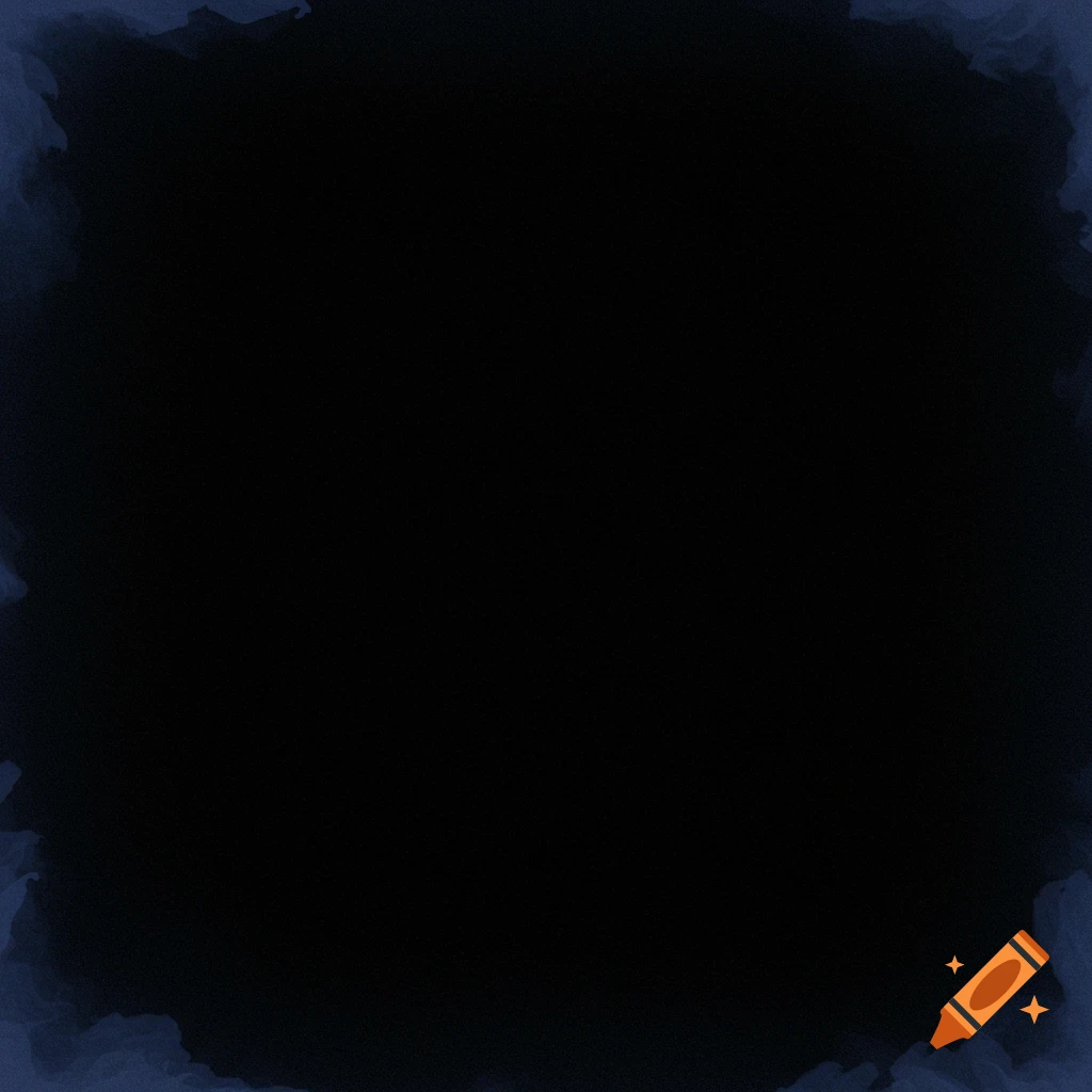 A dark void with faint indigo, wispy shapes along the edges, in a 2D cartoon style.
