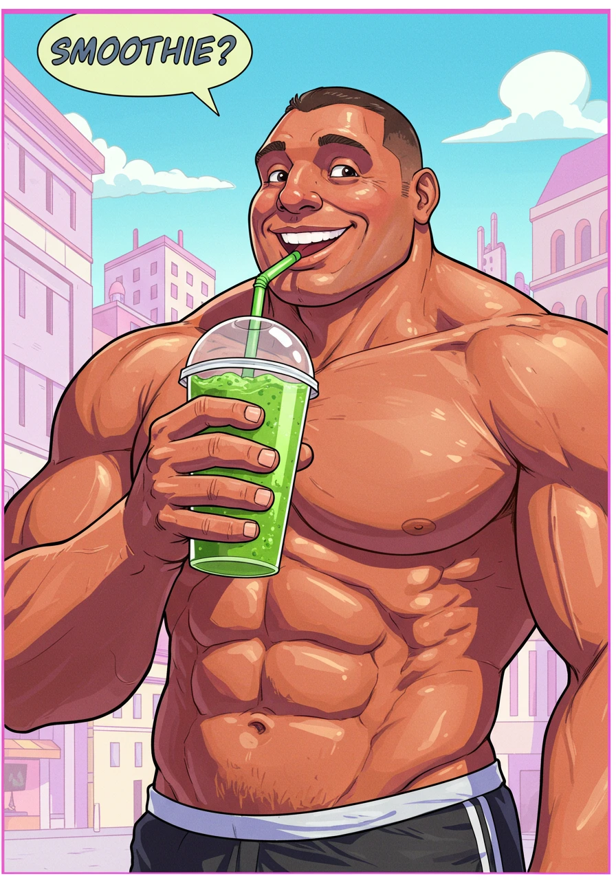 Muscular man created on Craiyon