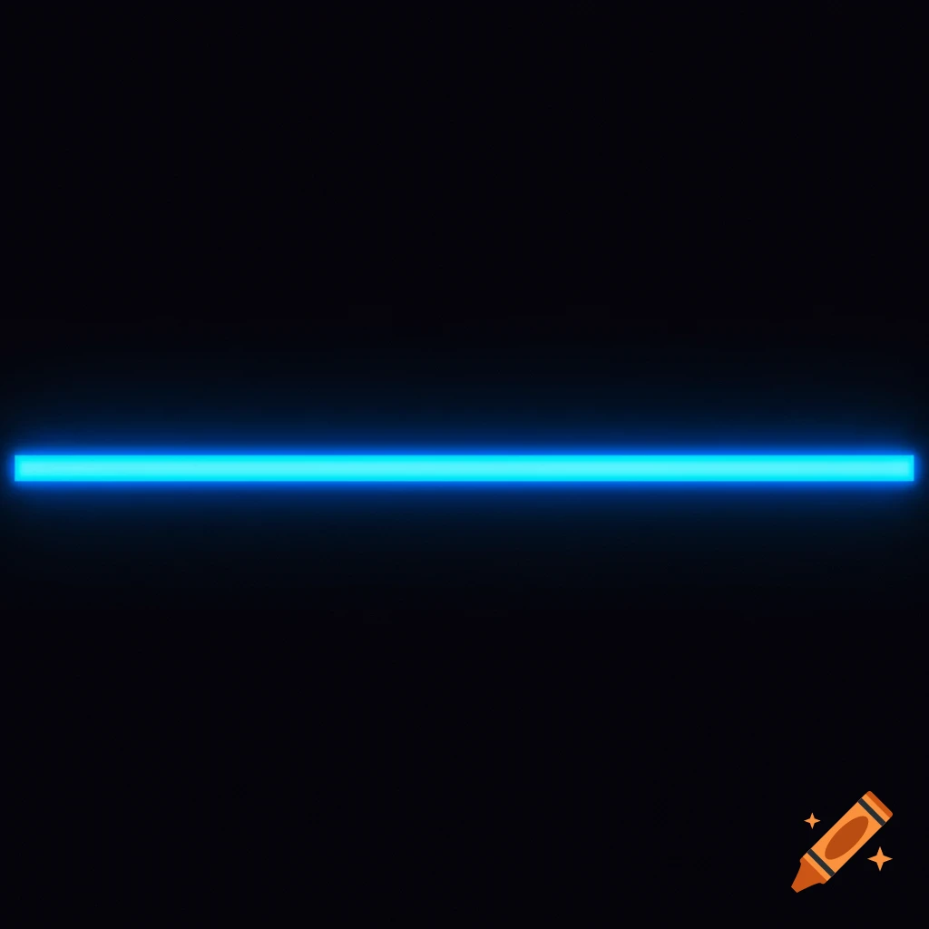 A bright blue horizontal line against a black background.