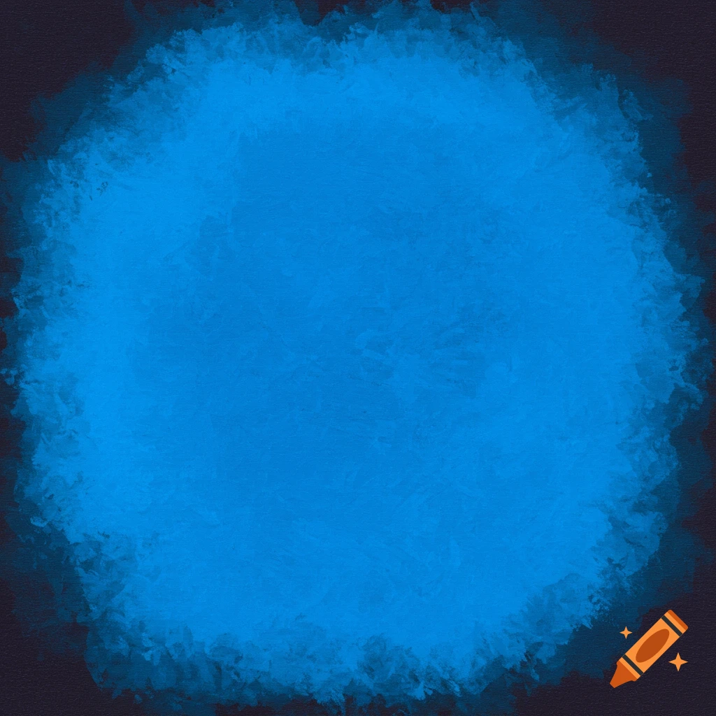 A textured blue oval shape centered on a dark background, resembling a watercolor painting.