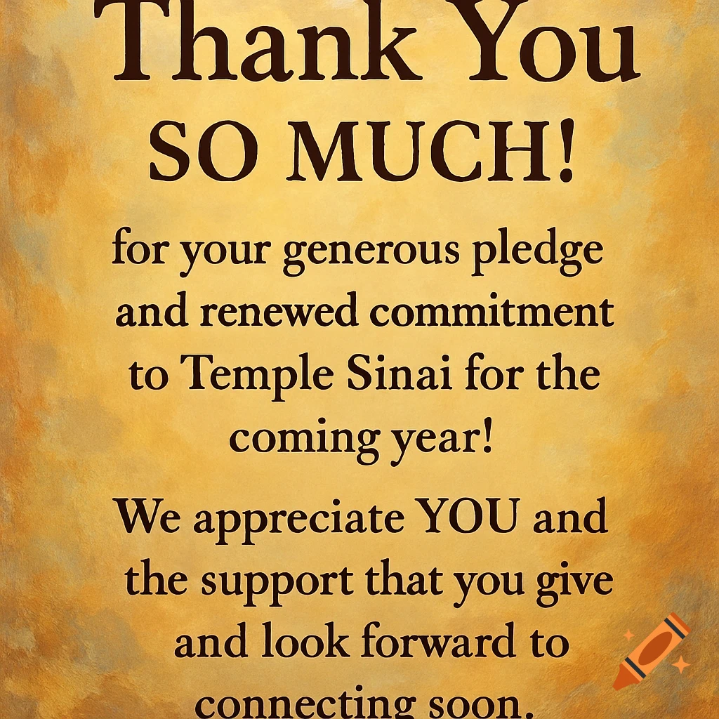 Thank you message on a textured gold and brown background with elegant dark brown text.