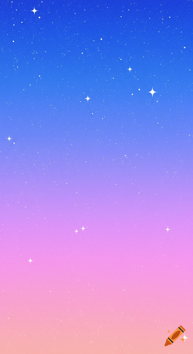A vibrant purple, blue, and pink gradient starry sky.