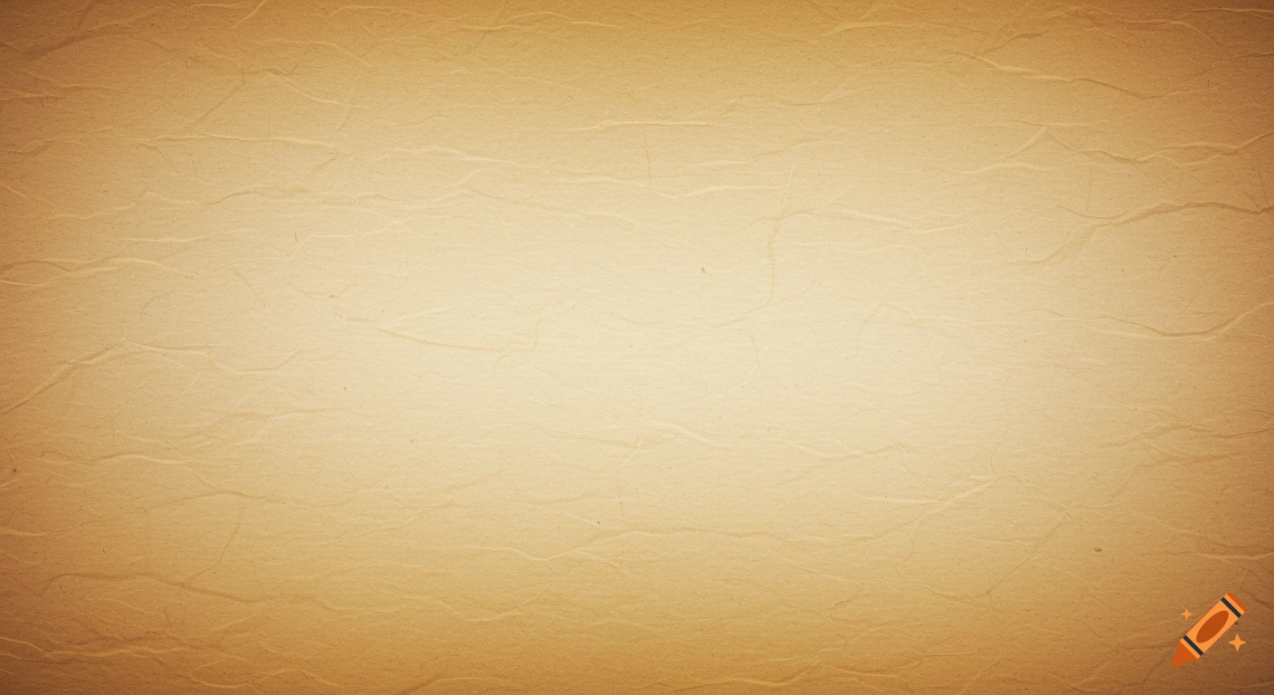 A horizontal piece of aged, light brown Japanese rice paper with subtle creases and darker edges.