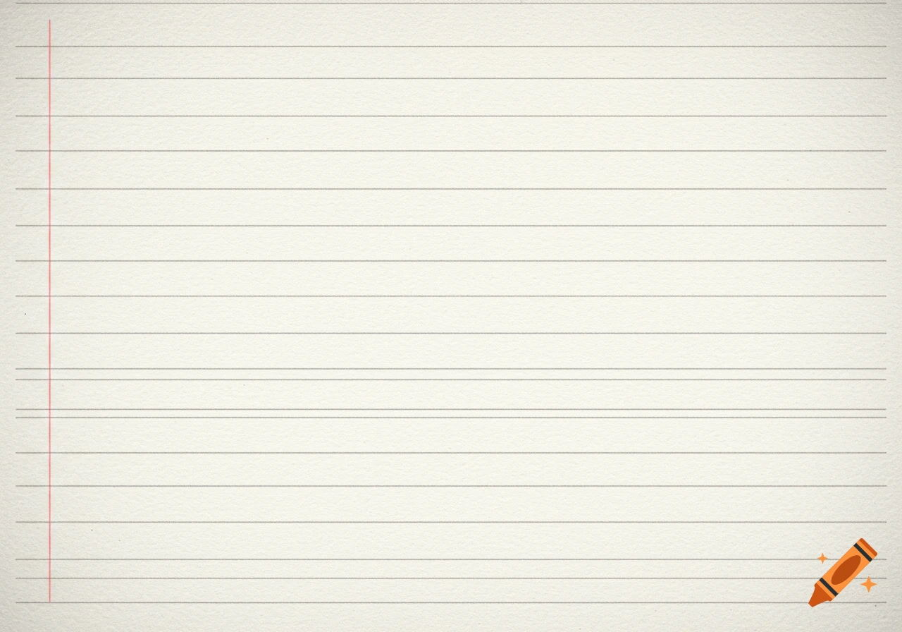 A blank, textured piece of lined paper with a red margin.