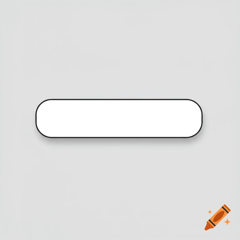 A clean, white, rounded rectangular user interface button with a black outline and subtle shadow on a light grey background.