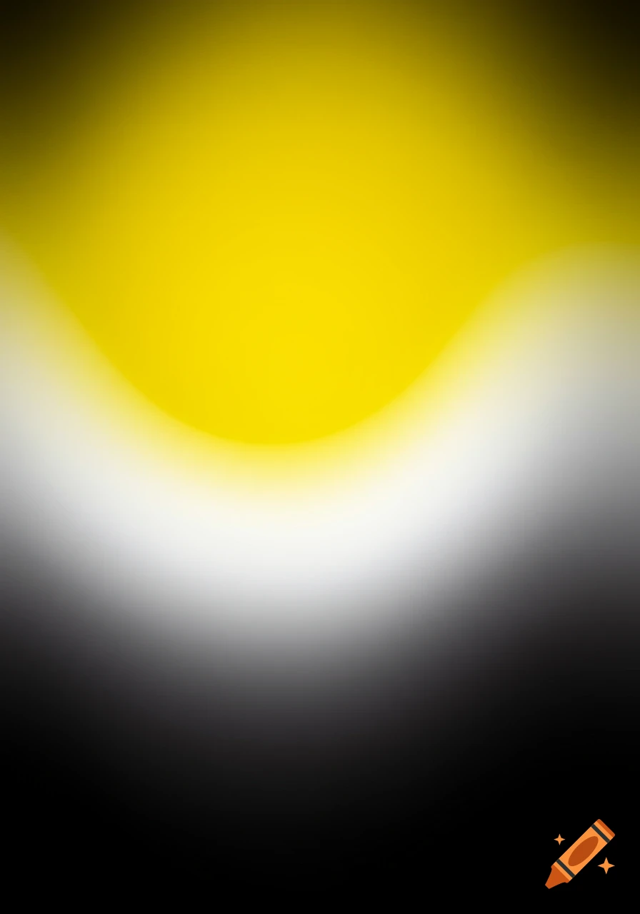 An abstract background with a smooth gradient transition from yellow at the top to white in the middle and black at the bottom.