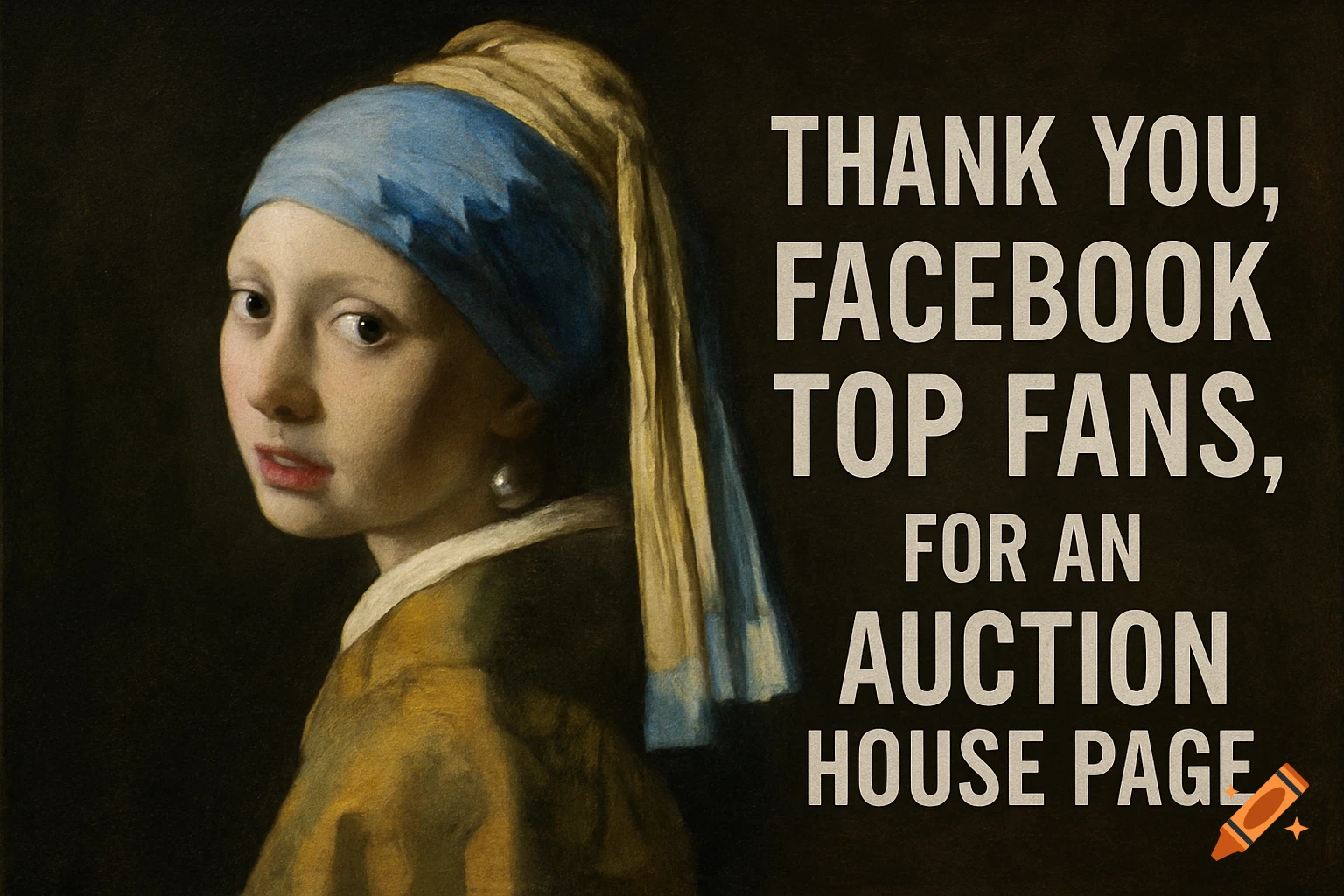 The Painting Girl With A Pearl Earring With The Text THANK YOU the-painting-girl-with-a-pearl-earring-with-the-text-thank-you