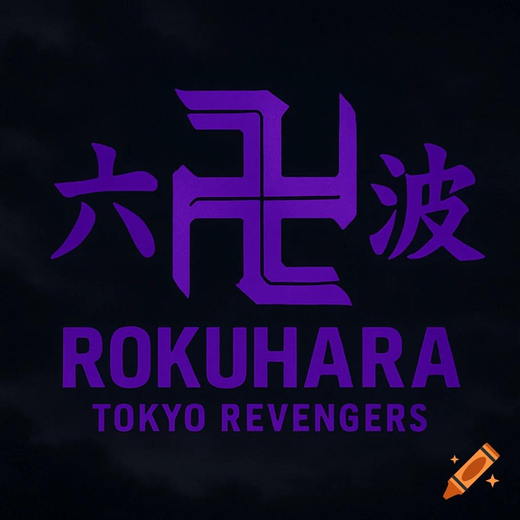 A purple logo with Japanese characters and the text "ROKUHARA TOKYO REVENGER" on a dark, smoky background.