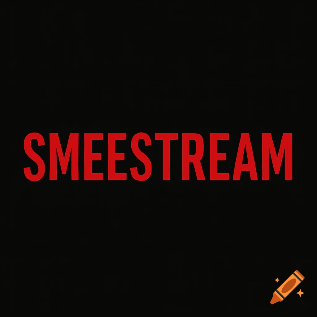 Red text 'SMEESTREAM' as a logo on a black background, resembling the Netflix style.