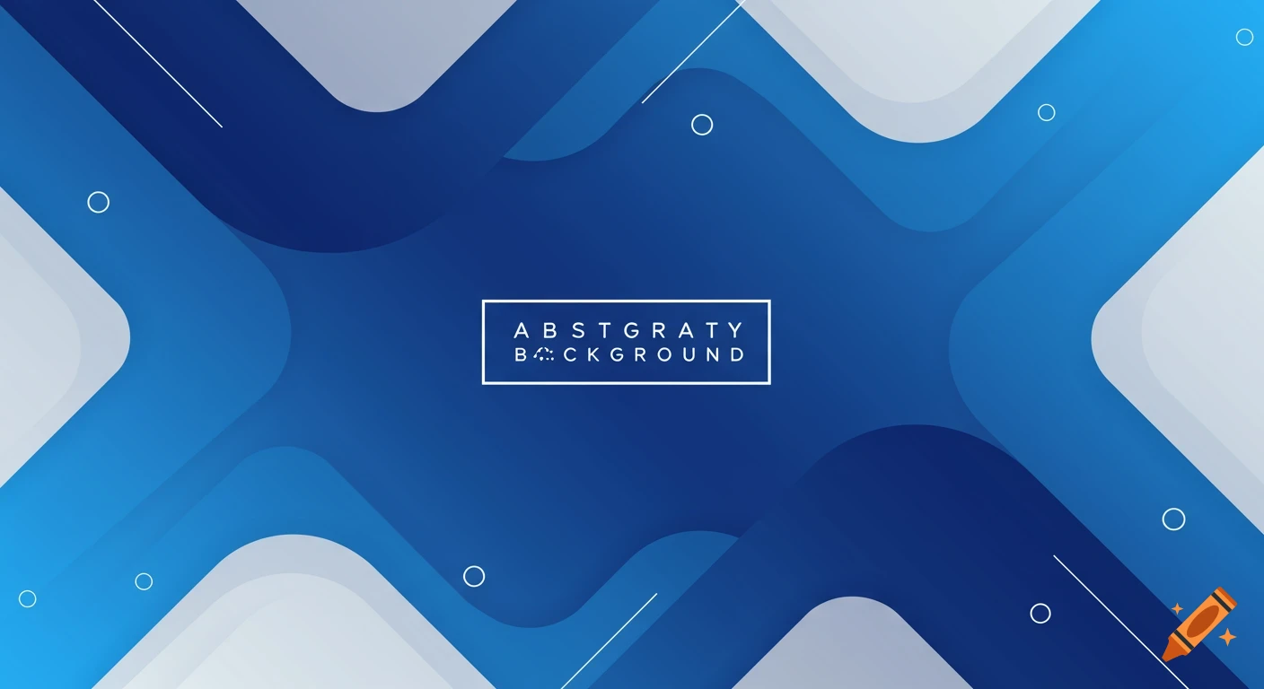 Abstract background with blue and white geometric shapes and gradients, featuring the text 'ABSTGRATY BACKGROUND' in the center.
