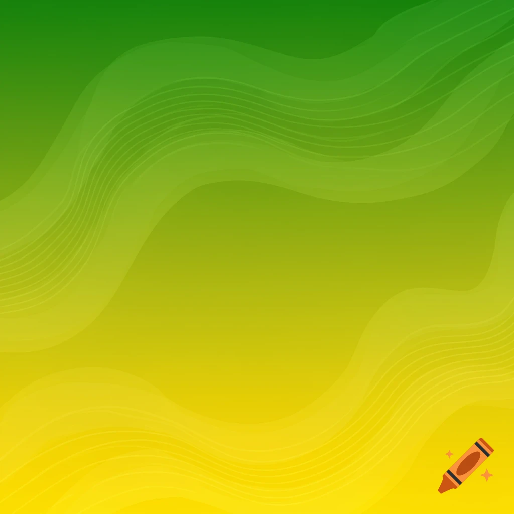 Green and yellow gradient abstract background with translucent wavy layers and thin lines.