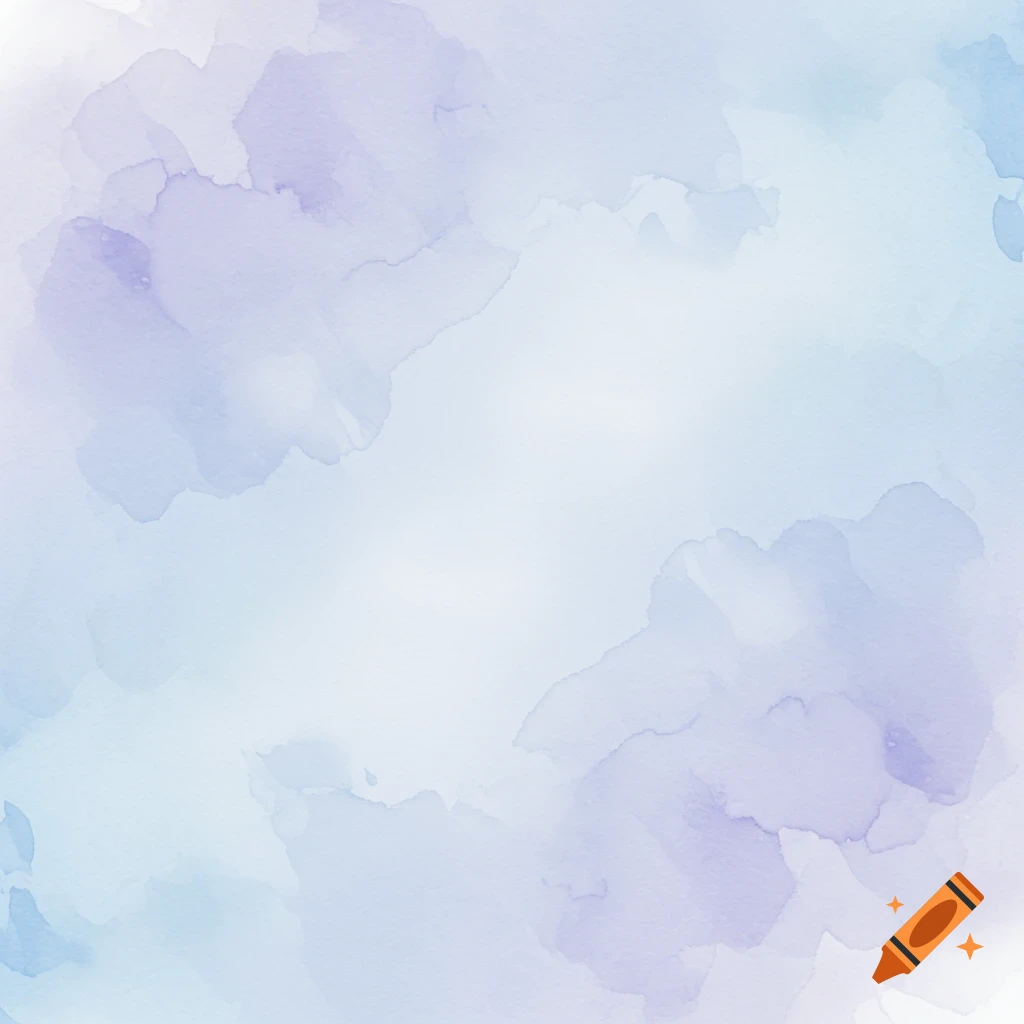 Abstract watercolor background with soft pale blue and lavender washes and gentle brushstroke texture.